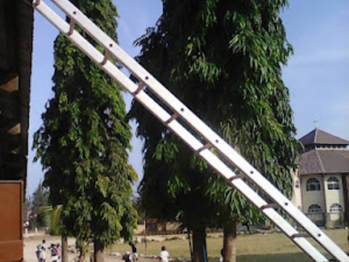 Internet installation at St Claret school, Kiembeni, Mombasa.