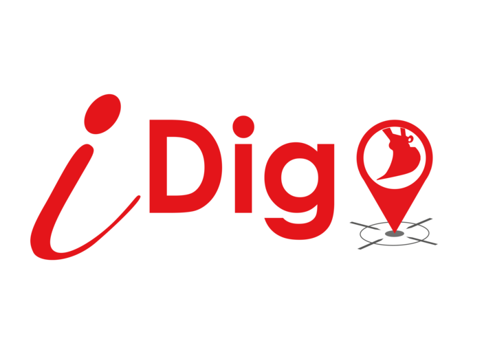 iDig logo, black background