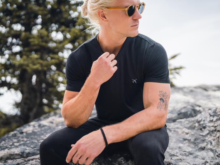 Man wearing NxTSTOP Apparel