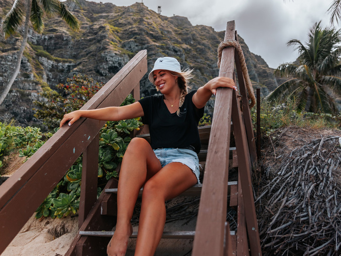 Woman wearing NxTSTOP Apparel