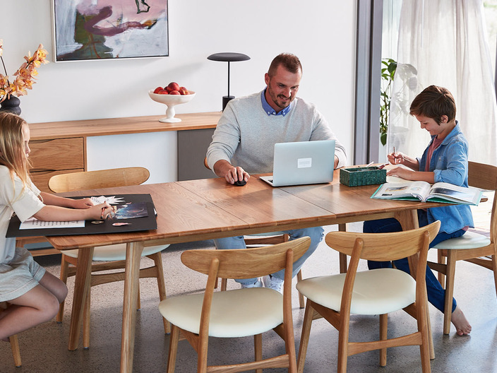 Magnus Extension Dining Table, Magnus Chairs & Magnus Sideboard