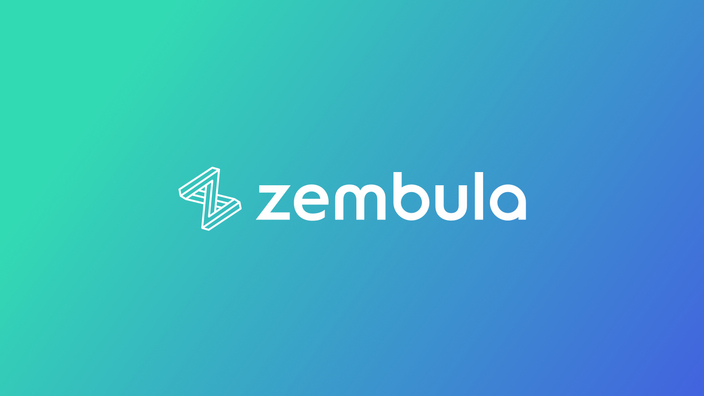 Zembula logo with background image