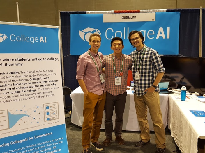 The team that attended the NACAC conference, (from left) Andrew Kaiser, Joseph Lee, Severin Ibarluzea)