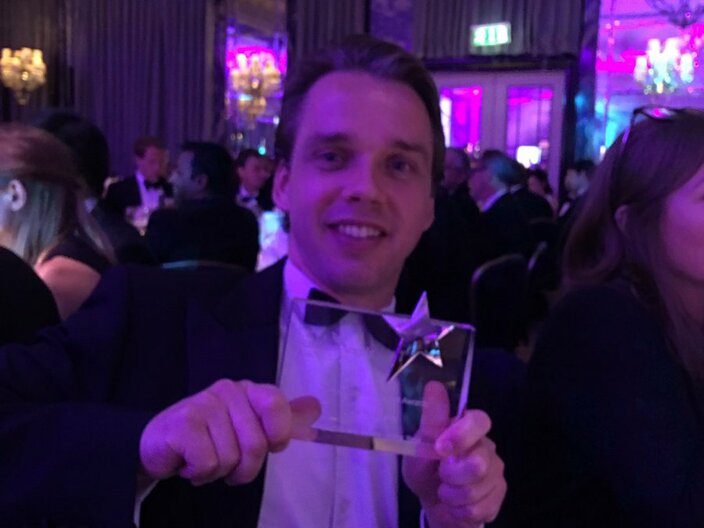 Mathijs Eefting at the UKBAA Awards