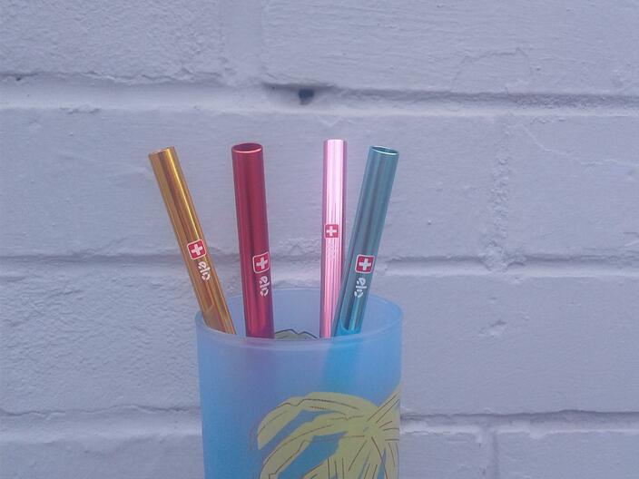 Straws in cup