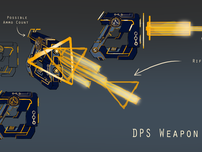 Concept art of the DPS weapon