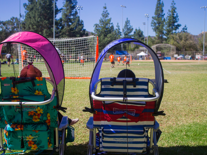 The ShadeezOasis keeps you cool while you cheer on your child’s youth soccer team!