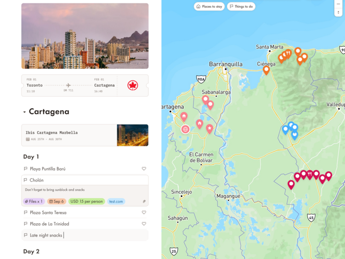 Pilot App - Itinerary