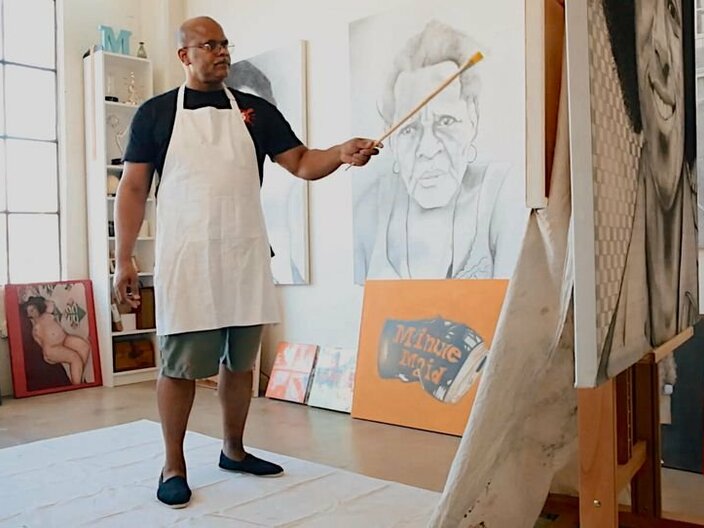 Louisiana native Monti Sharp is a contemporary artist living and working in Los Angeles, CA.