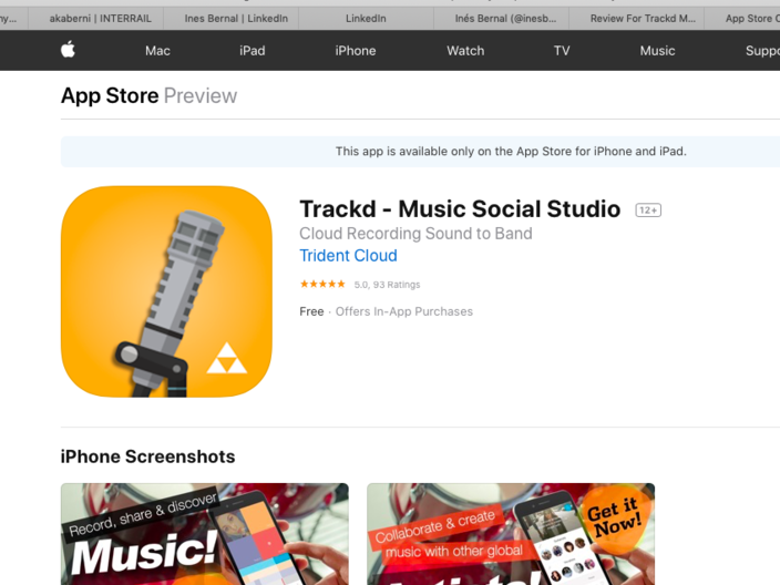 Trackd 5 Star App Apple Store