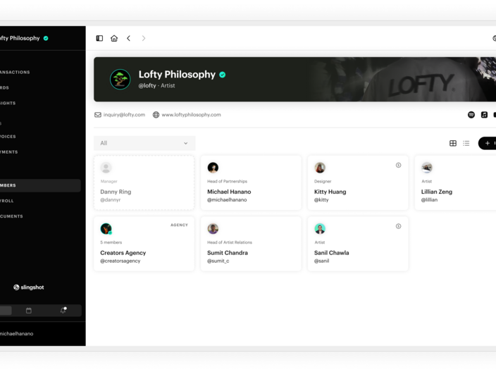 Slingshot's product — Member management