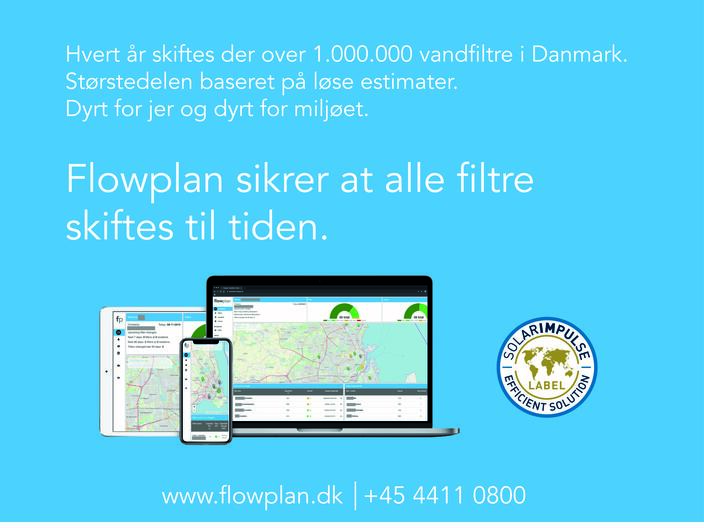 Flowplan sikrer at alle filtre skiftes til tiden